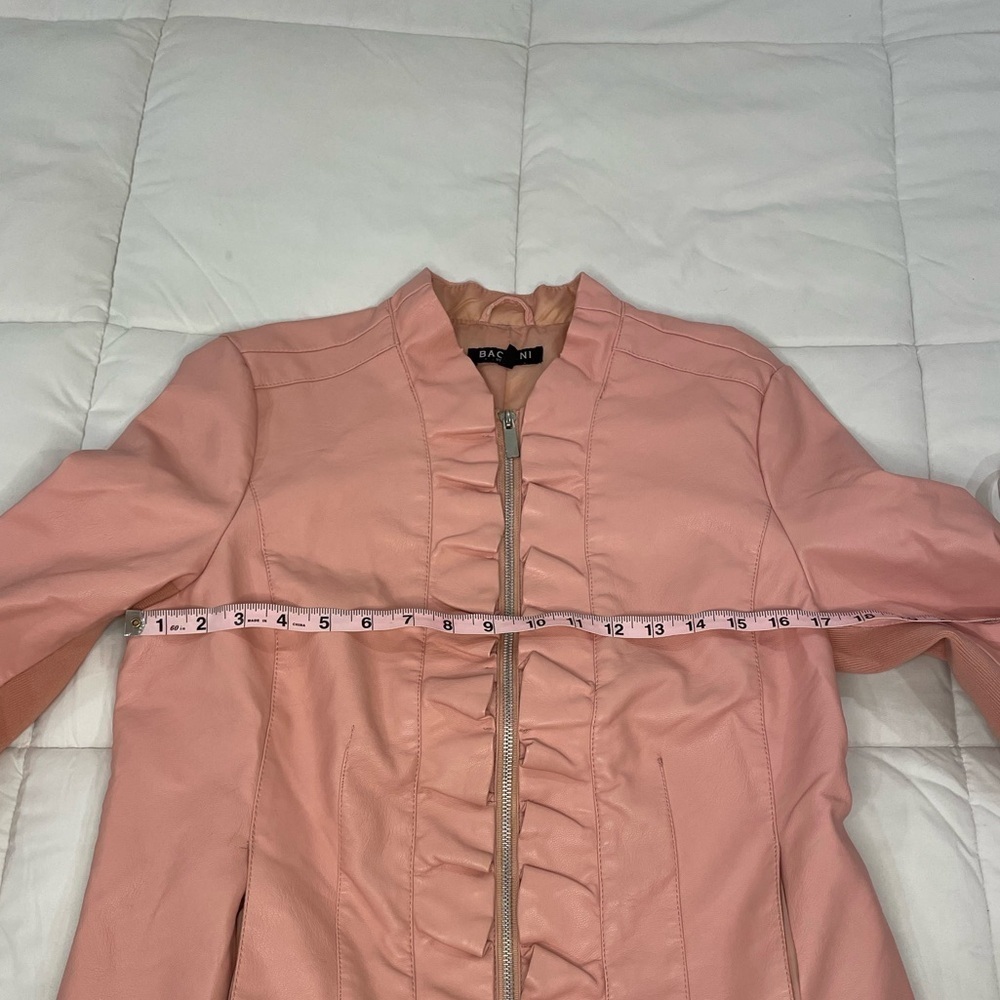 Baccini Faux Leather Pink Jacket - Picture 9 of 11